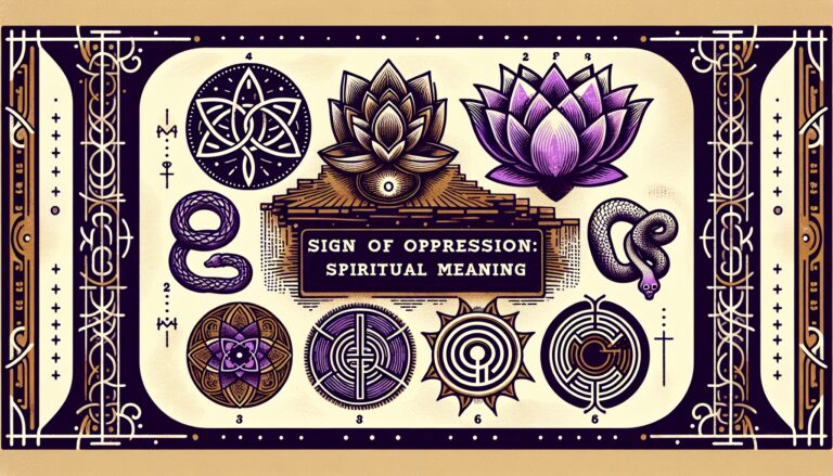 Signs oppression spiritual meaning