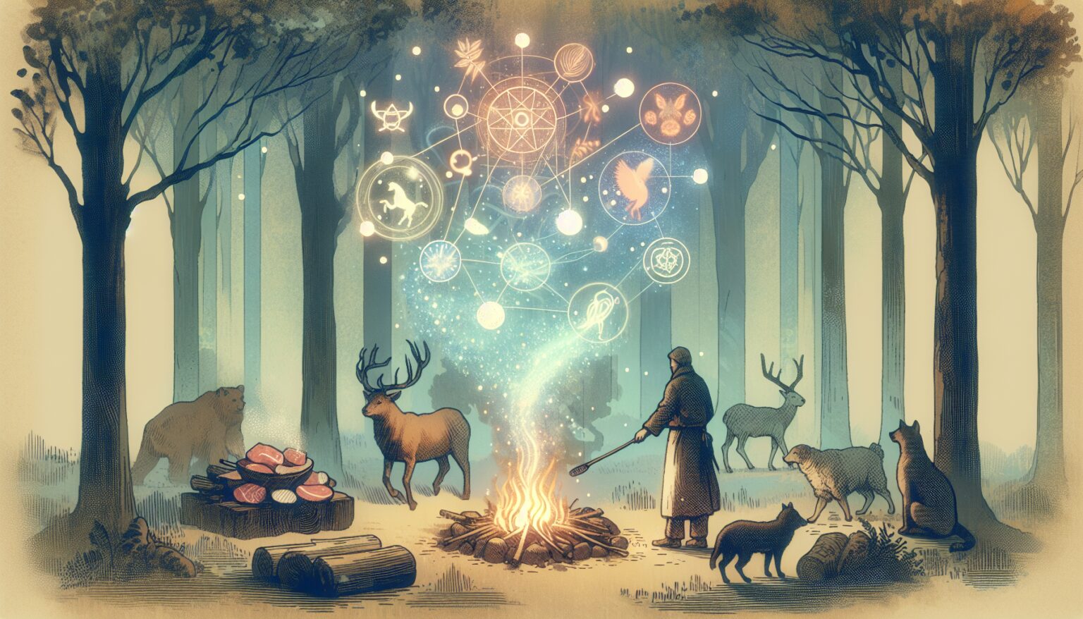 Spiritual meaning of eating cooked meat