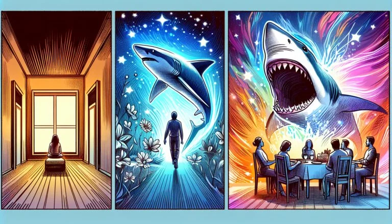 Dream Journey: From Simple Room to Scary Shark and Dinner Drama