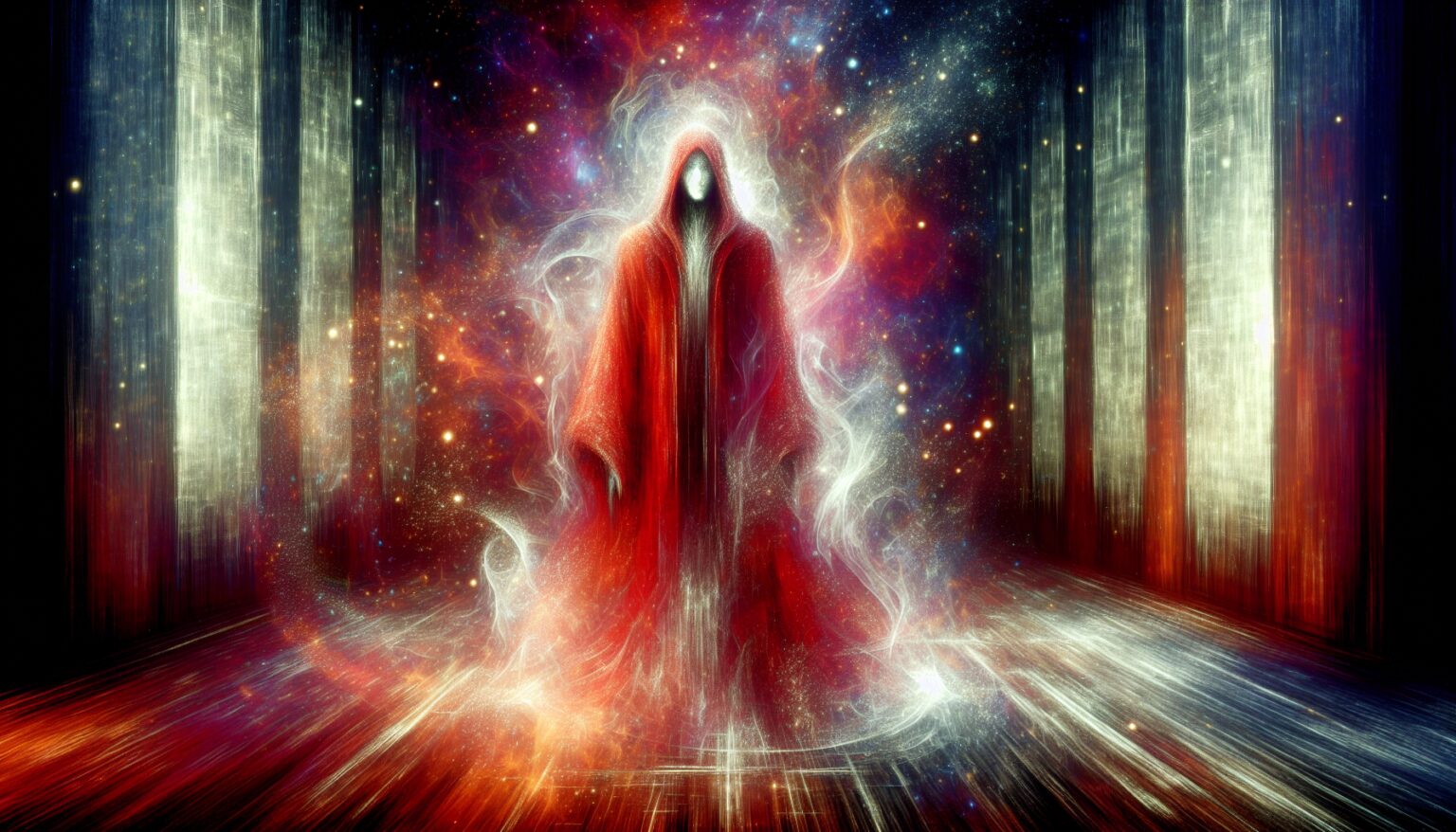 Dreaming of a Ghostly Boss in a Magic Room with Red Coat