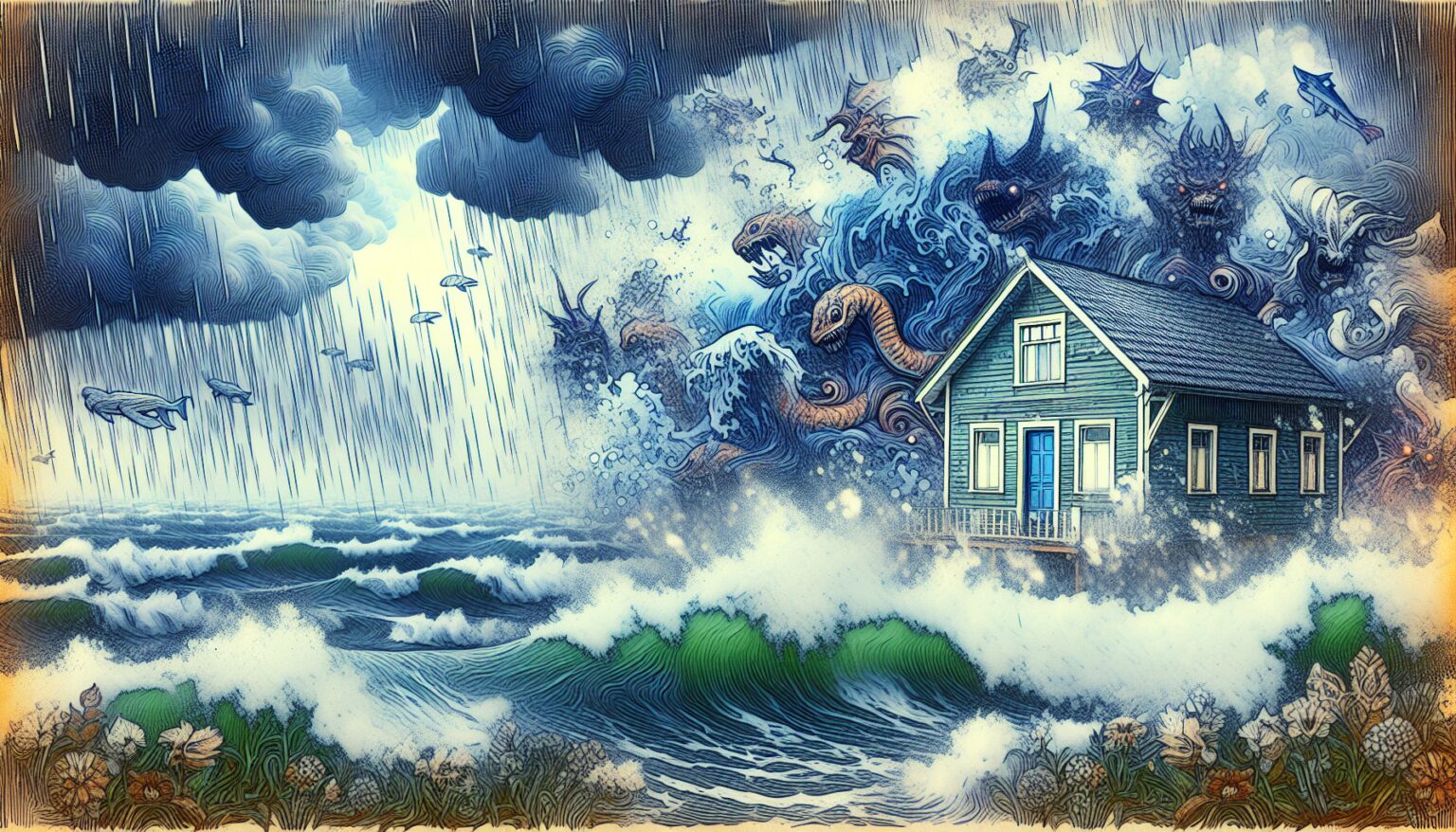 Dreaming of a Storm and Sea Creatures at Dad's Motel