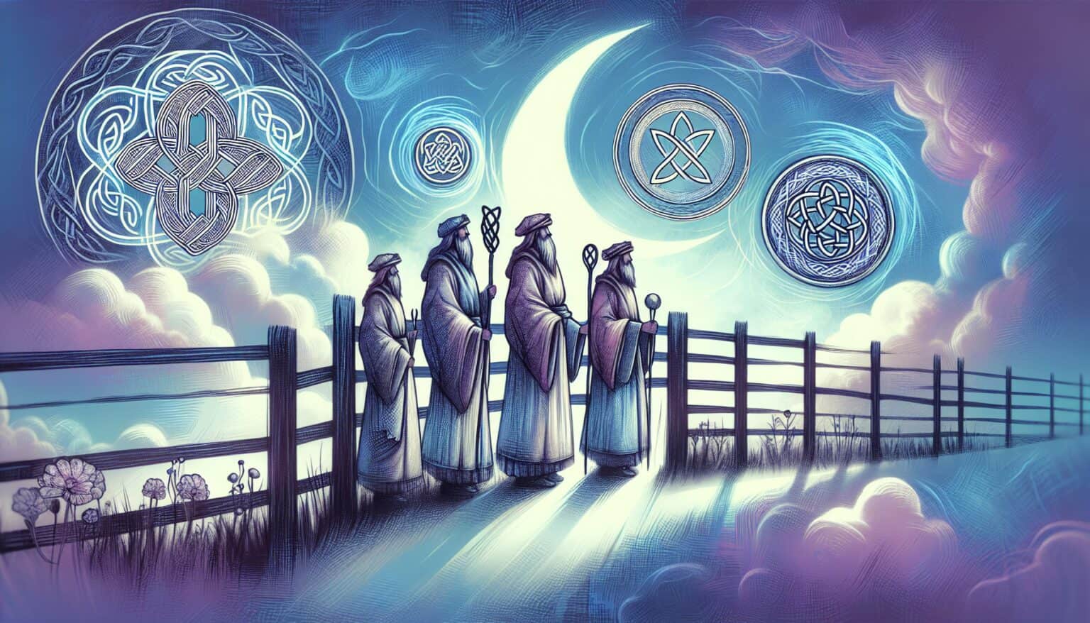 Dreaming of Celtic Ancestors as Guides on a Fence