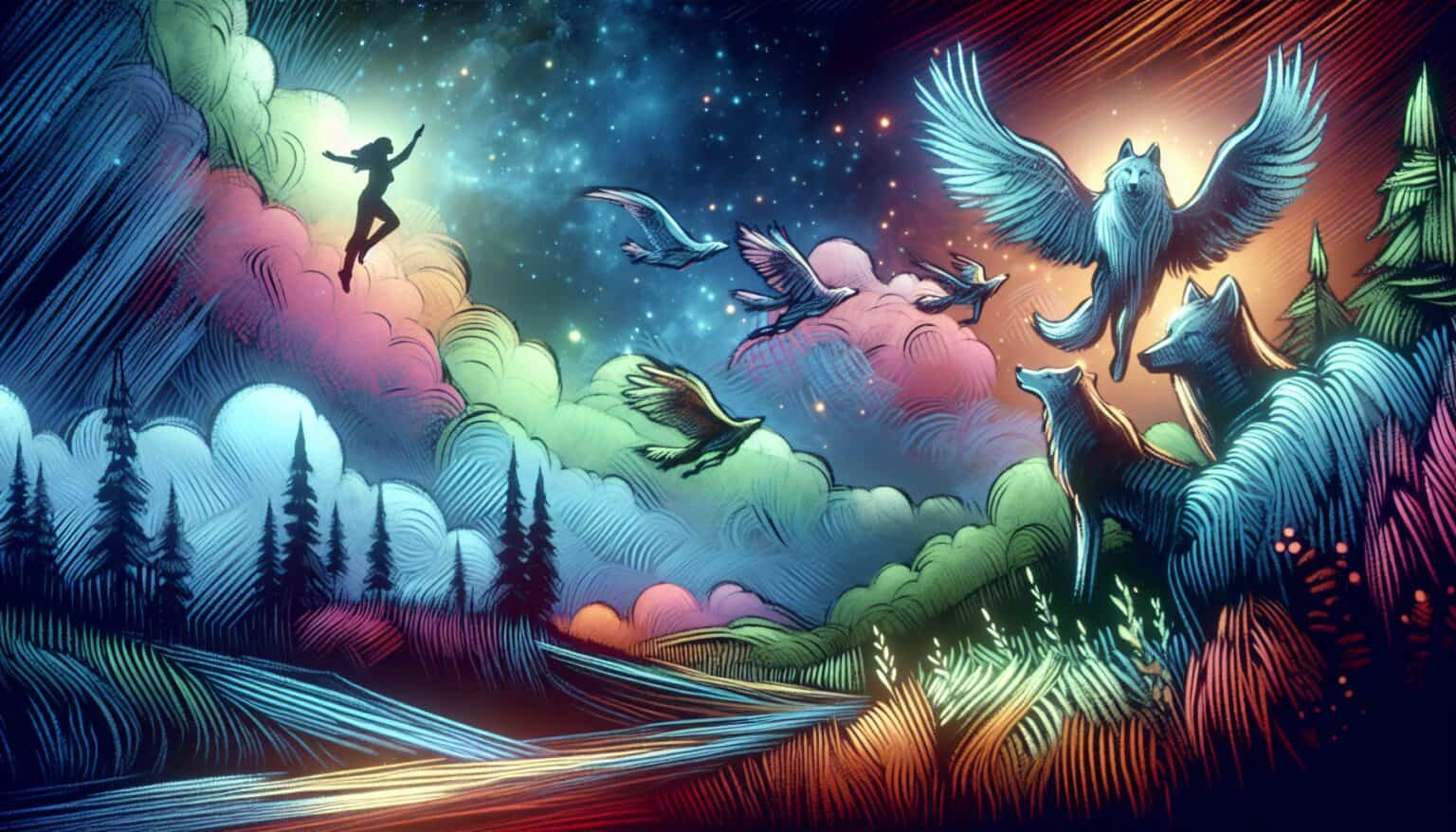 Exploring a Dream World Where I Fly and Meet Wolves