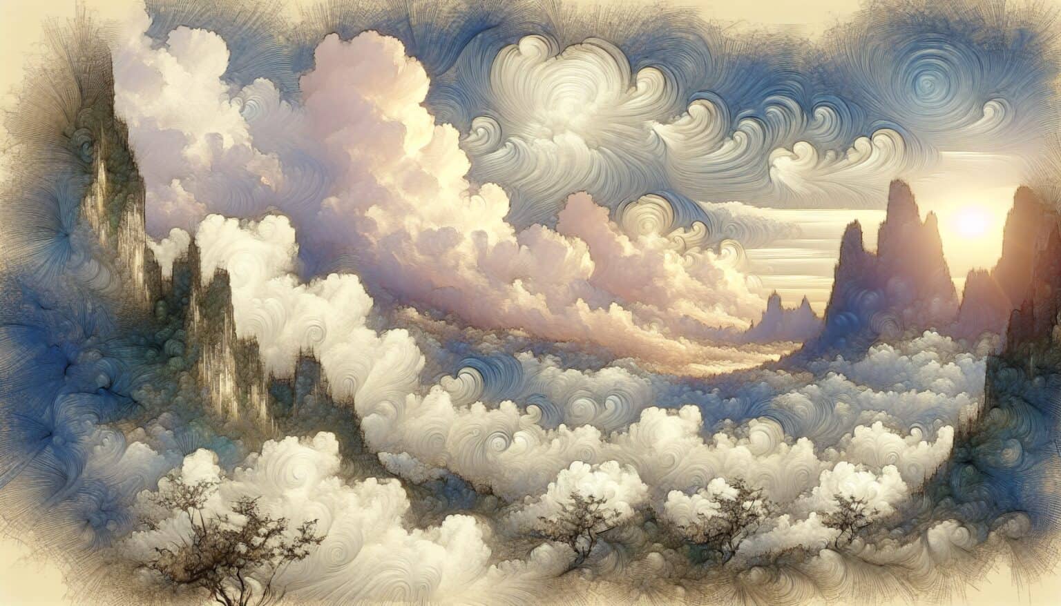 Exploring a Dream: Clouds Dance Down from Sky