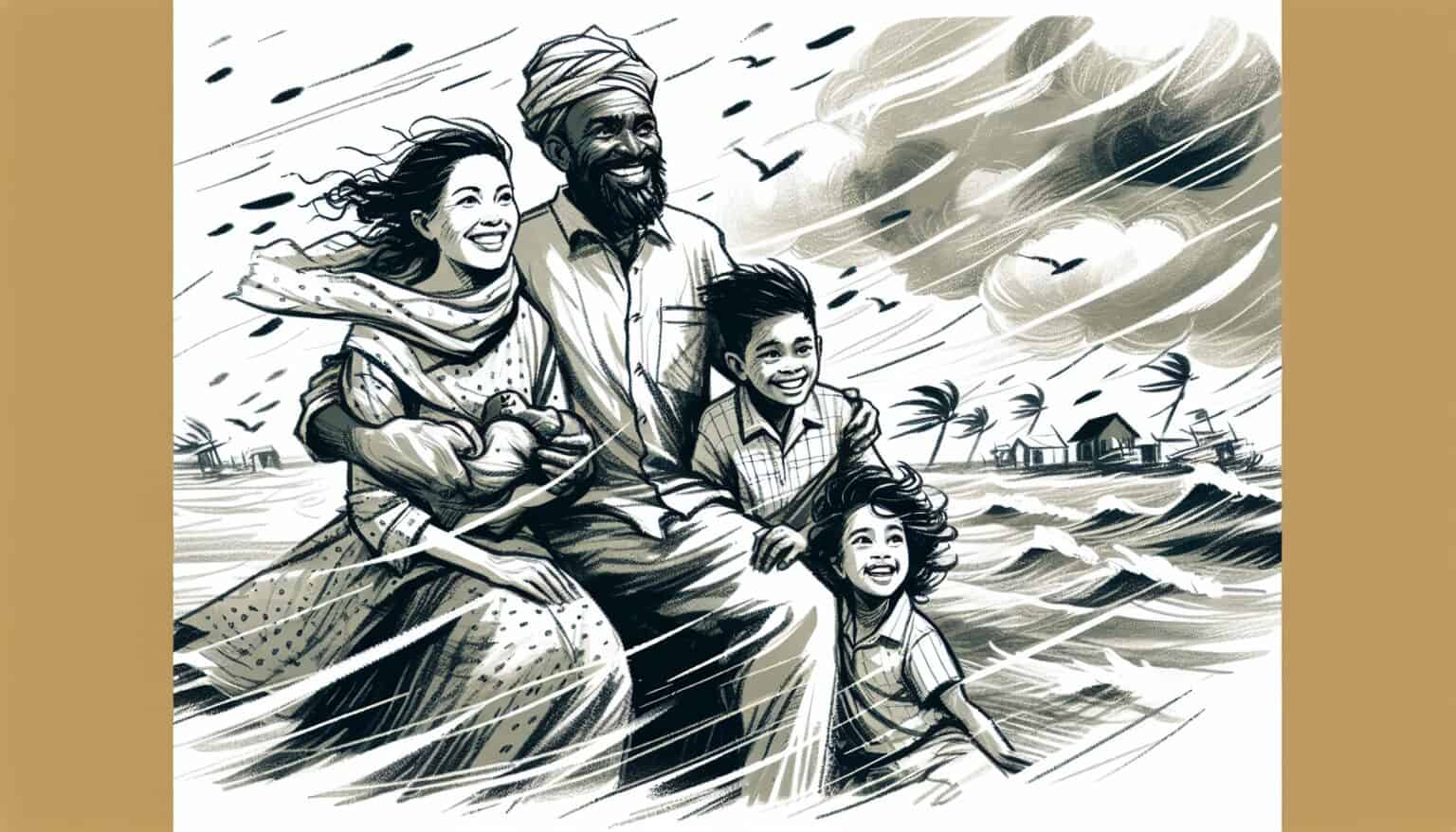 Family Finds Joy and Safety on a Scary, Windy Trip to Church