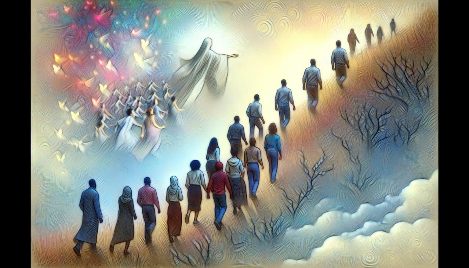 Climbing a Hill with Friends in a Dream