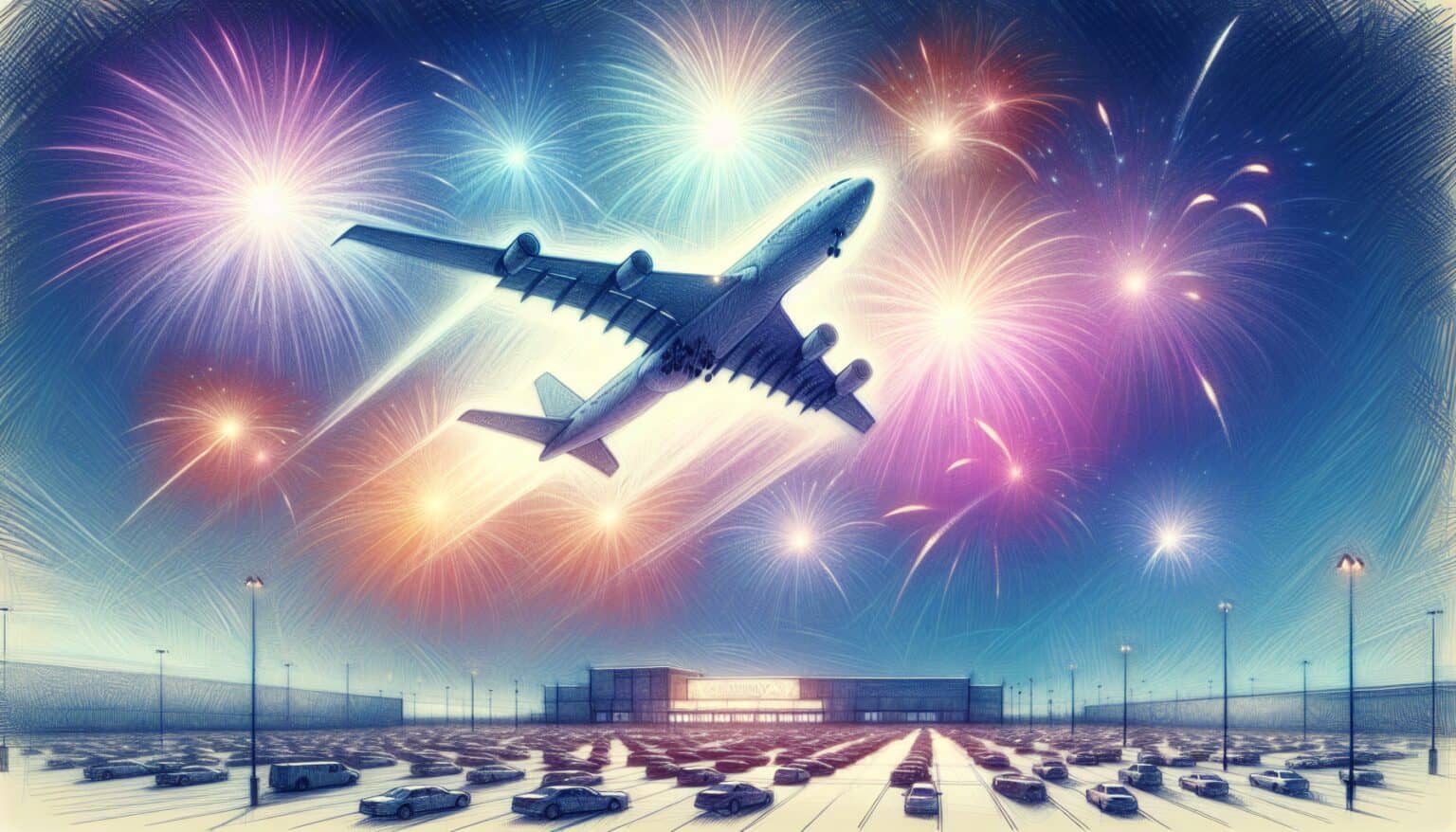 Dream: Giant Planes Dance and Crash in a Mall Lot