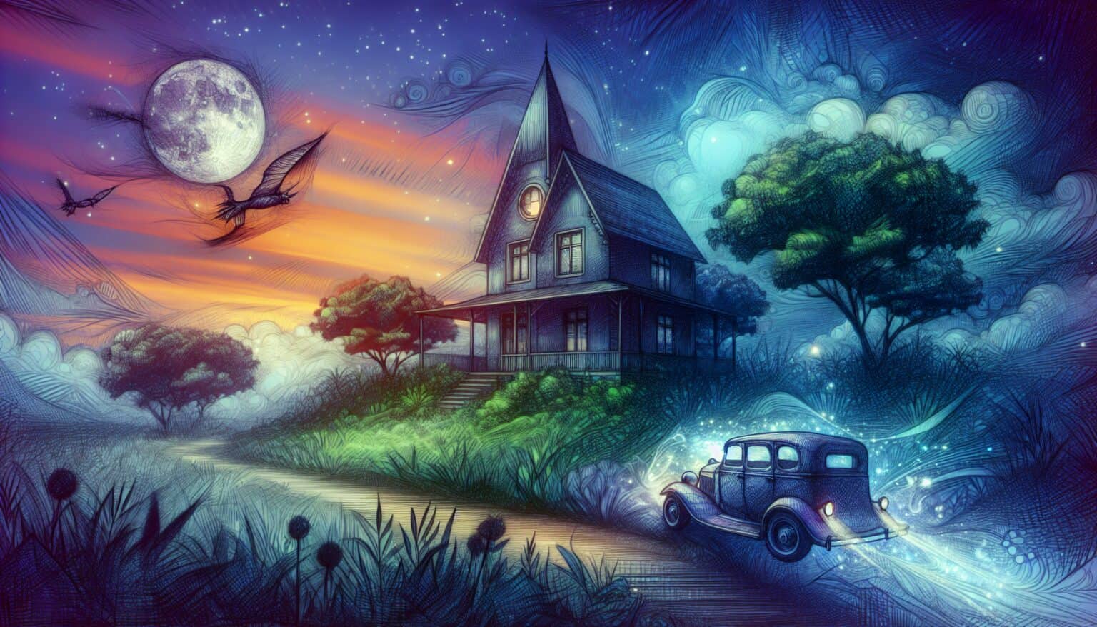 Dream: Mysterious House and a Magical Car Escape