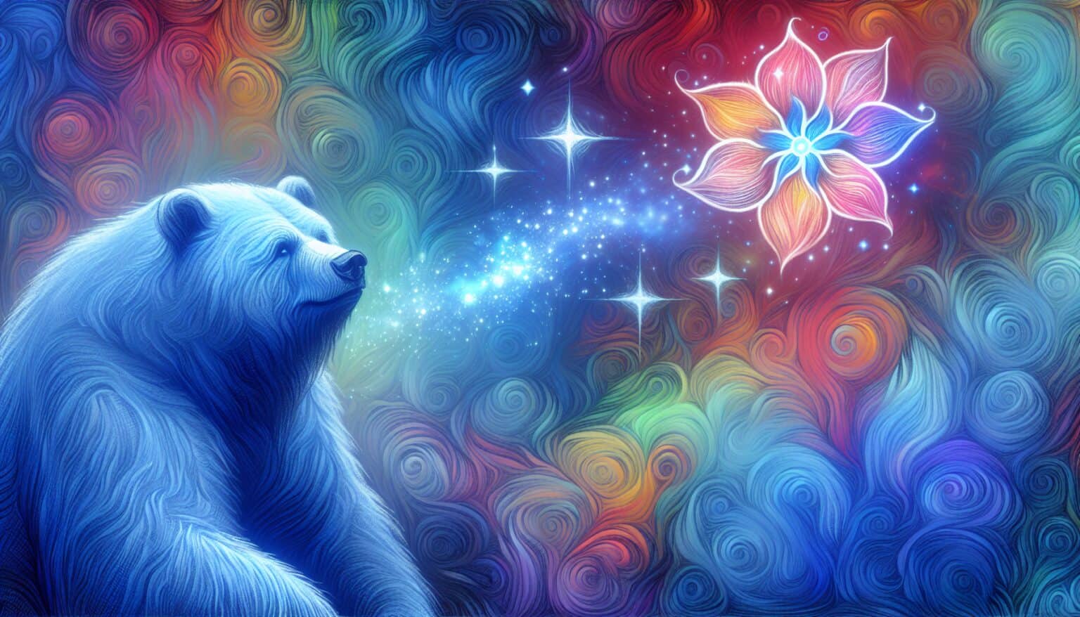 Dream about a Big Blue Bear and a Magic Flower