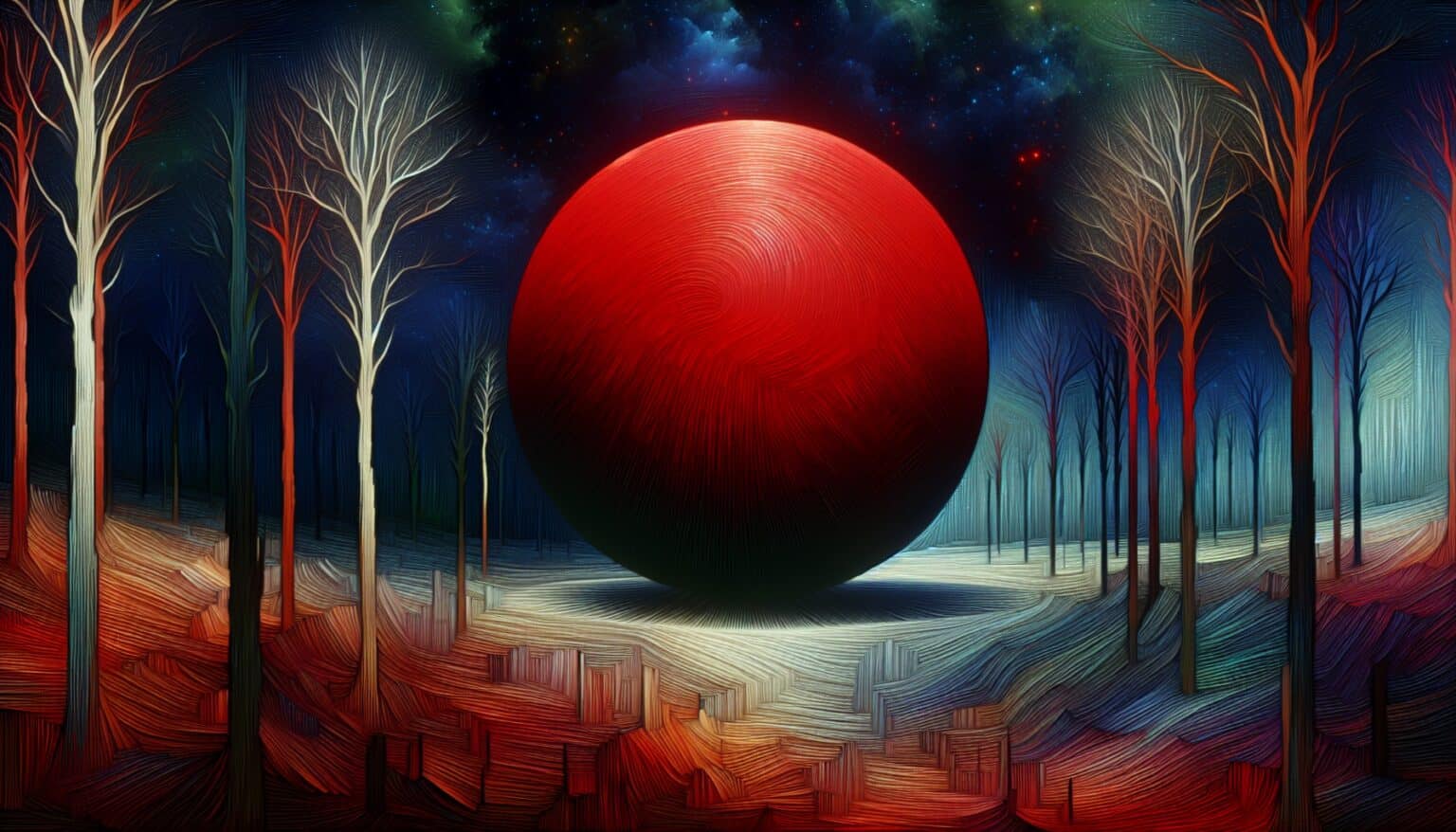 Dream about a Big Red Ball and a Scary Dark Forest