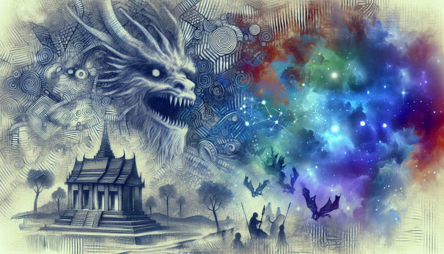 Scary Monster Eats Me in Dream by Old House