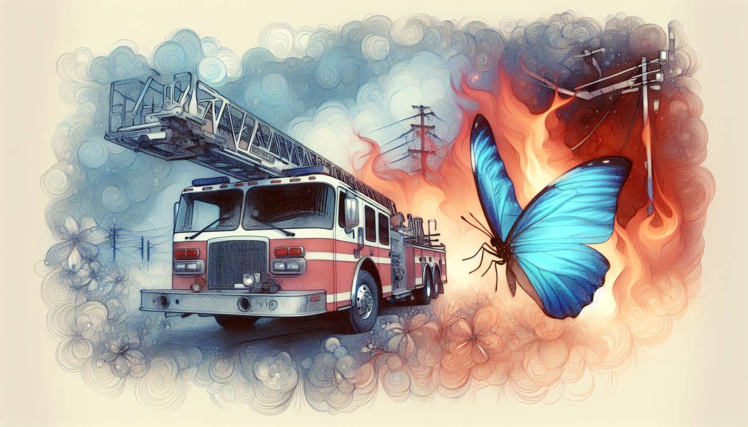 Understanding Dreams: Fire Truck and Blue Butterfly
